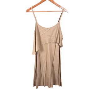 Tommy Bahama Dress Women's Size 14 Tan Soft Strappy Layered Casual Flowy